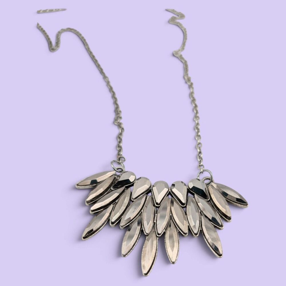 Paparazzi Crowning Moment Gunmetal Hematite Rhinestone Statement Necklace